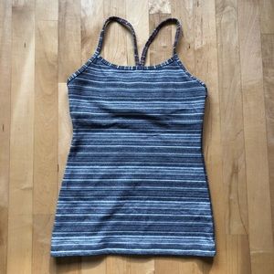 Lululemon Power Y Tank - Magnum Space Dye Gray - Size 4